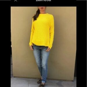 Laren Ralph Lauren Bright Yellow Women's Sweater Wide Neckline Suze XL